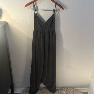 Patagonia jumpsuit, charcoal black, size small, tie back